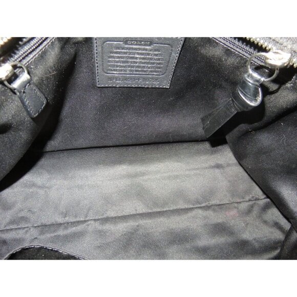Coach 2014 Black Signature C Logo Canvas & Patent Leather Carryall Handbag - Picture 6 of 11